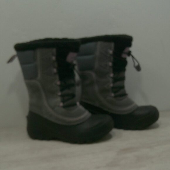 The North Face Shellista Lace up Gray Pink Waterproof Winter Snow Boot Size 3 - Picture 10 of 13